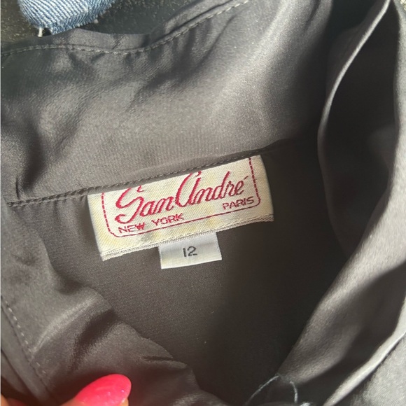 🖤 Vintage San Andre New York Paris Black Blouse – Size 12 - Picture 2 of 3